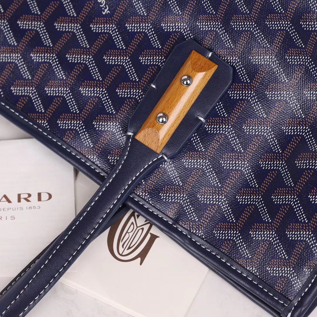 ゴヤールコピー goyard ゴマルキーズ トートバッグ PVC×カーフ マリンブルー ショルダーバッグ ハンドバッグ Goyard2020021 - 商品画像 1