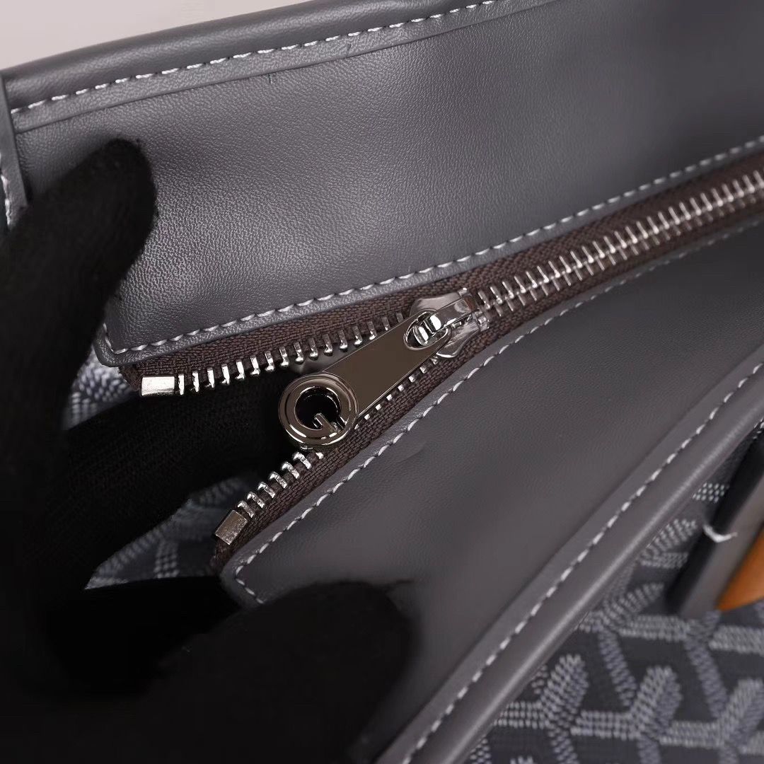 ゴヤールスーパーコピー goyard ゴマルキーズ トートバッグ PVC×カーフ グレー ショルダーバッグ ハンドバッグ Goyard2020022 - 商品画像 3