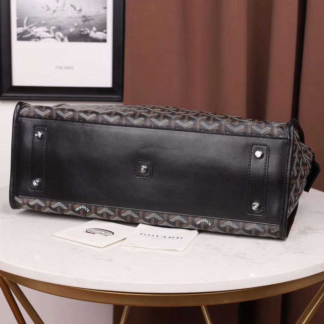 ゴヤールスーパーコピー ゴマルキーズ トートバッグ PVC×カーフ ブラック ショルダーバッグ ハンドバッグ Goyard2020023 - 商品画像 1