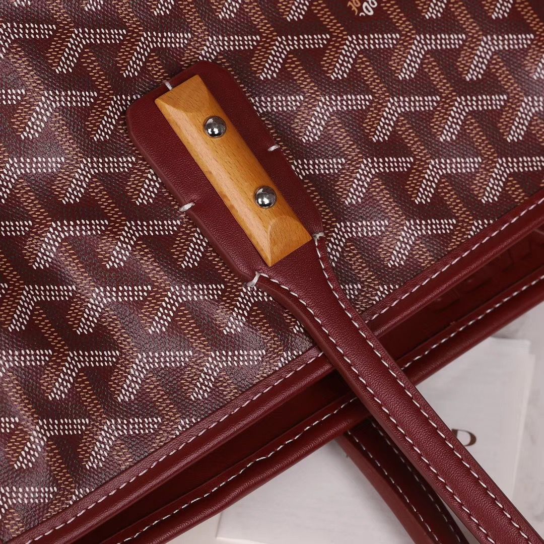 ゴヤールコピーゴマルキーズ トートバッグ PVC×カーフ ルージュレッド ショルダーバッグ ハンドバッグ Goyard2020024 - 商品画像 6
