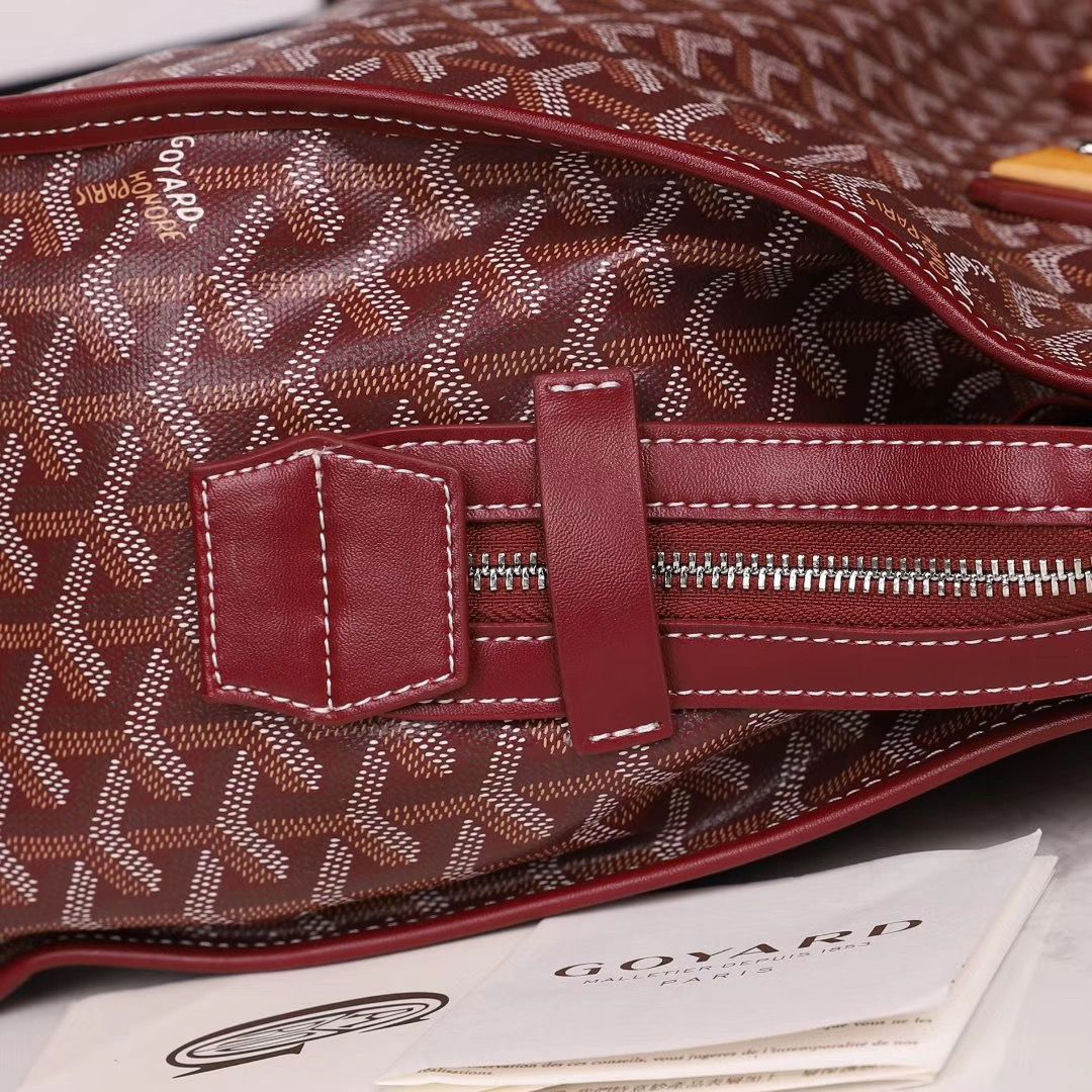 ゴヤールコピーゴマルキーズ トートバッグ PVC×カーフ ルージュレッド ショルダーバッグ ハンドバッグ Goyard2020024 - 商品画像 7