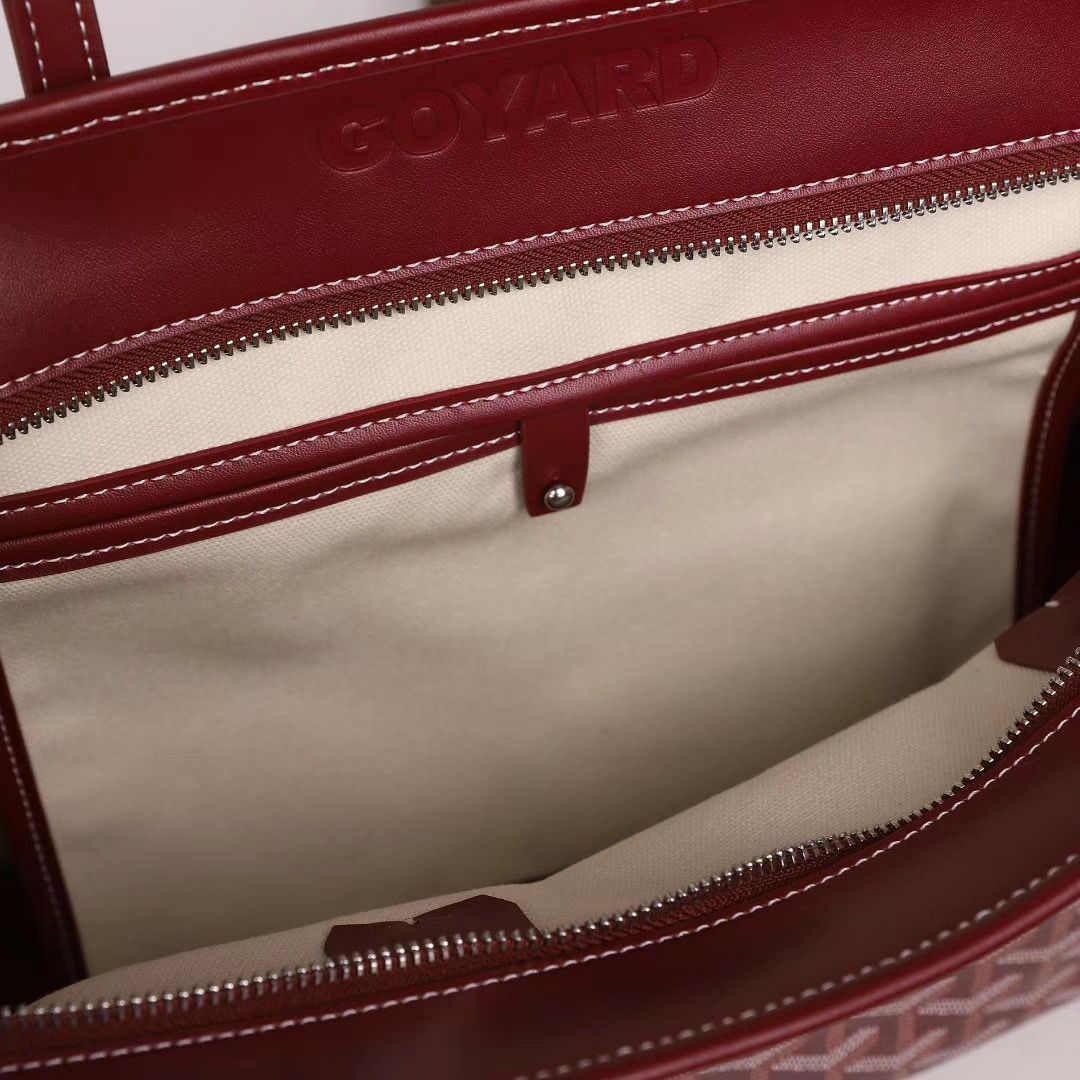 ゴヤールコピーゴマルキーズ トートバッグ PVC×カーフ ルージュレッド ショルダーバッグ ハンドバッグ Goyard2020024 - 商品画像 9