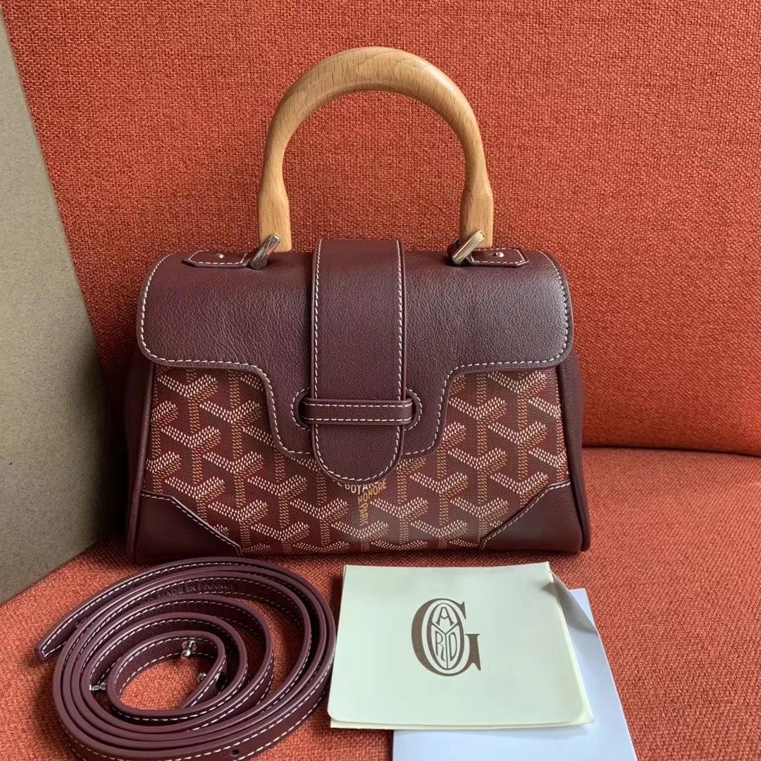 ゴヤールコピー サイゴン ミニ ハンドバッグ 2WAY ショルダー ブルゴーニュ レア ヘリンボーン レディース GOYARD SAIGON MINI Goyard2020031 - 商品画像 4