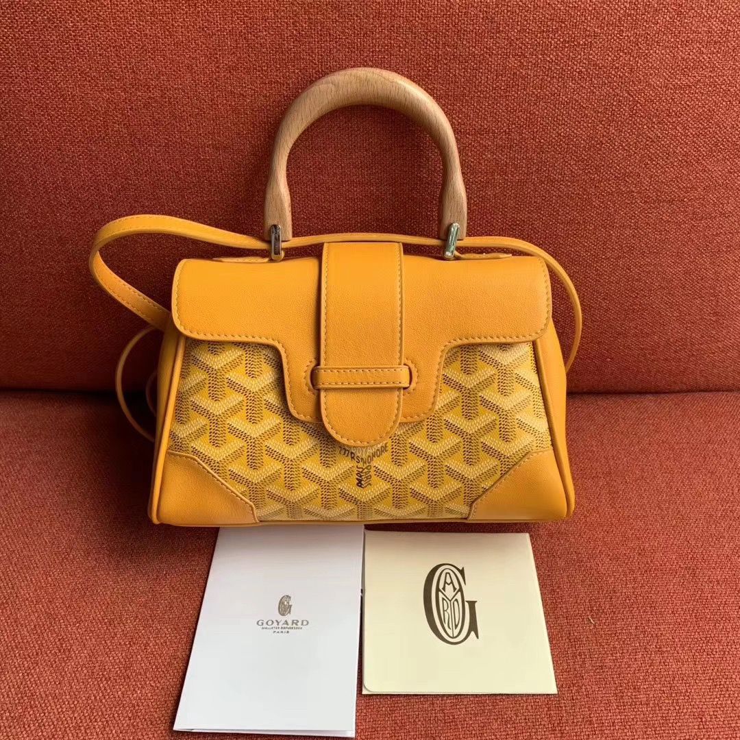 ゴヤールスーパーコピー サイゴン ミニ ハンドバッグ 2WAY ショルダー 黄 レア ヘリンボーン レディース GOYARD SAIGON MINI Goyard2020032 - 商品画像 4
