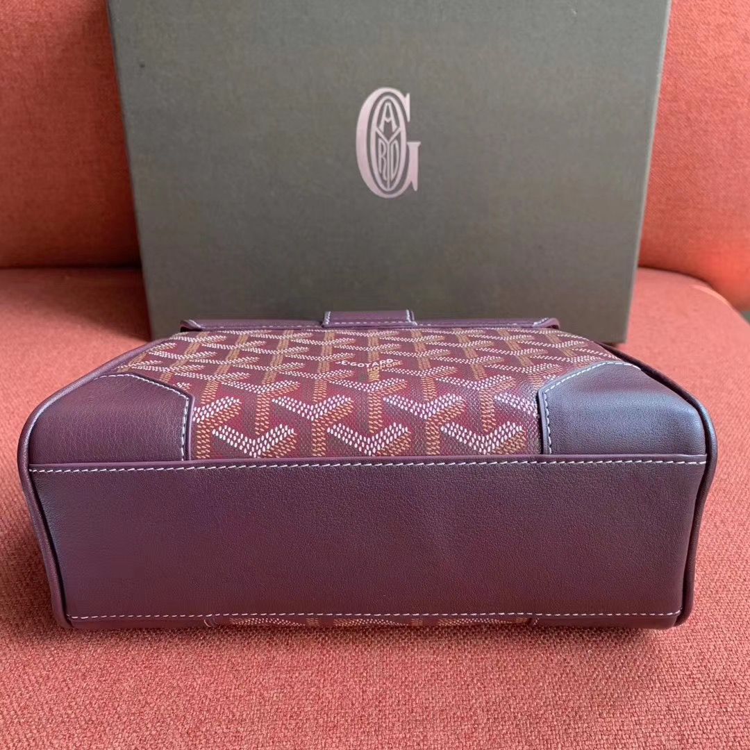 ゴヤールコピー サイゴン ミニ ハンドバッグ 2WAY ショルダー ブルゴーニュ レア ヘリンボーン レディース GOYARD SAIGON MINI Goyard2020031 - 商品画像 5