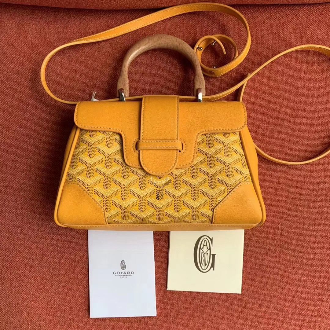 ゴヤールスーパーコピー サイゴン ミニ ハンドバッグ 2WAY ショルダー 黄 レア ヘリンボーン レディース GOYARD SAIGON MINI Goyard2020032 - 商品画像 9