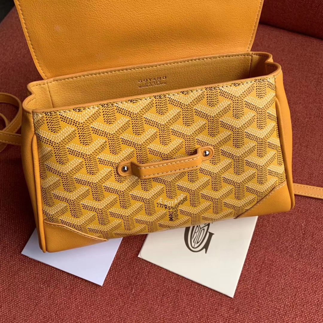 ゴヤールスーパーコピー サイゴン ミニ ハンドバッグ 2WAY ショルダー 黄 レア ヘリンボーン レディース GOYARD SAIGON MINI Goyard2020032 - 商品画像 8