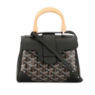 ゴヤール サイゴン ミニ ハンドバッグ 2WAY ショルダー 黒 レア ヘリンボーン レディース GOYARD SAIGON MINI Goyard2020035 - 商品画像 2