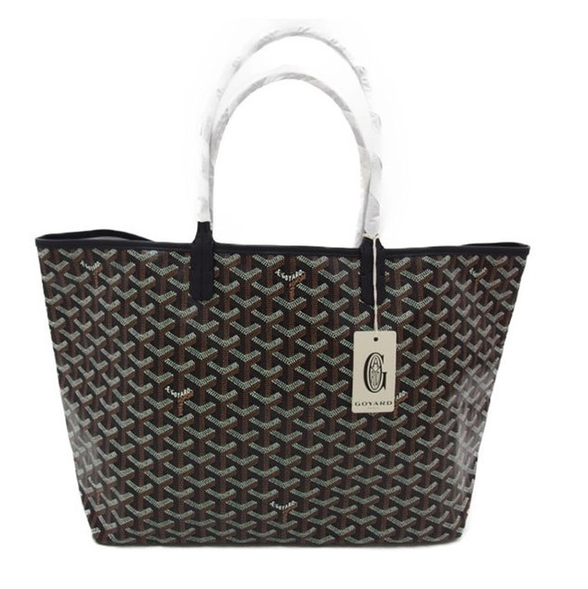 GOYARDスーパーコピー サンルイPM ヘリンボーン柄 トートバッグ キャンバス レザー 綿、麻 ブラック レディース Goyard2020042 - 商品画像 4