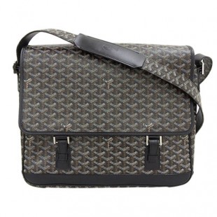 ゴヤールコピー グランブルーGM ショルダーバッグ メッセンジャーバッグ PVC×レザー ブラック 黒 メンズ GOYARD Goyard2020053 - 商品画像 2
