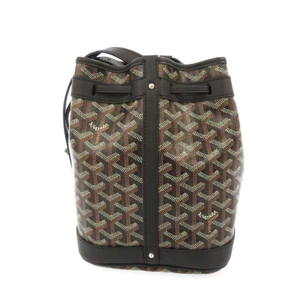 ゴヤール ショルダーバッグ Petit Flot ヘリンボーン GOYARD バッグ 巾着 黒 Goyard2020055 - 商品画像 8