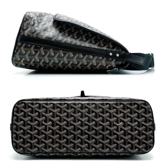 ゴヤールコピー カペシアン ショルダーバッグ 斜め掛け ヘリンボーン トワルゴヤール PVC レザー 黒 Goyard2020057 - 商品画像 3