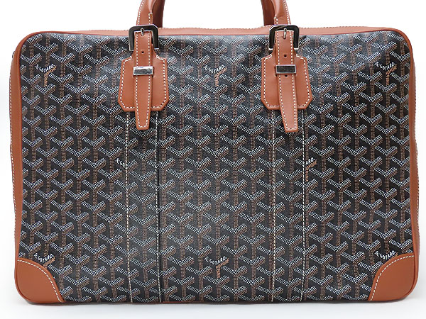 スーパーコピーゴヤール GOYARD アンバサード MM ブリーフケース ビジネスバッグ 書類かばん ブラック ブラウン PVC レザー AMAAMBASS Goyard2020060 - 商品画像 4