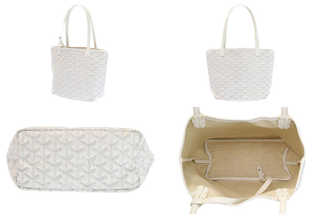 ゴヤール トートバッグ サンルイ ジュニア ホワイト 白 ポーチ付き Goyard2020067 - 商品画像 2