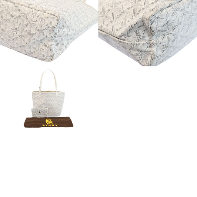 ゴヤール トートバッグ サンルイ ジュニア ホワイト 白 ポーチ付き Goyard2020067 - 商品画像 4