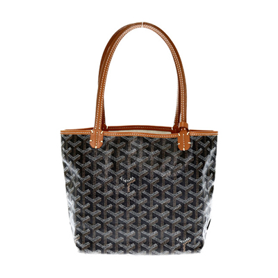 ゴヤール トートバッグ サンルイ ジュニア ブラック 黒 ブラウン ポーチ付き Goyard2020071 - 商品画像 3