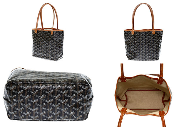 ゴヤール トートバッグ サンルイ ジュニア ブラック 黒 ブラウン ポーチ付き Goyard2020071 - 商品画像 2