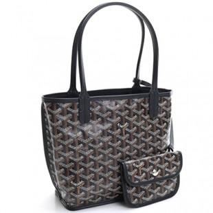 スーパーコピーゴヤール アンジュ ANJOU MINI トートバッグ リバーシブル 黒 ショッパーリボン付き サンルイ Goyard2020077 - 商品画像 2