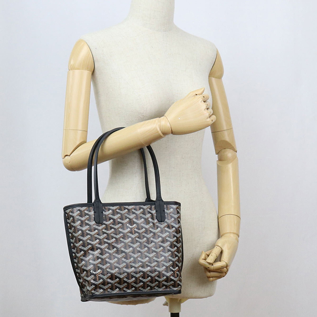 スーパーコピーゴヤール アンジュ ANJOU MINI トートバッグ リバーシブル 黒 ショッパーリボン付き サンルイ Goyard2020077 - 商品画像 6