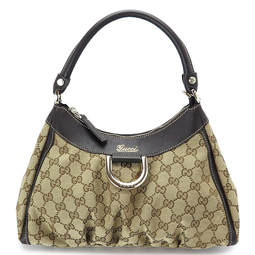 グッチブランドバッグスーパーコピー ショルダーバッグ GUCCI ハンドバッグ D GOLD/Dゴールド Dリング GGキャンバス ベージュ×ダークブラウン 190525 FFPAG 9643 - 商品画像 3