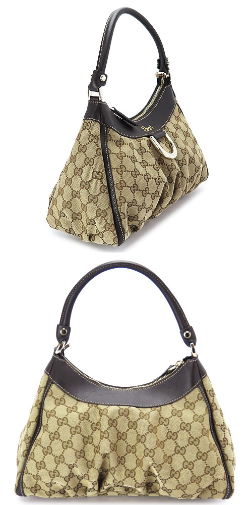 グッチブランドバッグスーパーコピー ショルダーバッグ GUCCI ハンドバッグ D GOLD/Dゴールド Dリング GGキャンバス ベージュ×ダークブラウン 190525 FFPAG 9643 - 商品画像 2