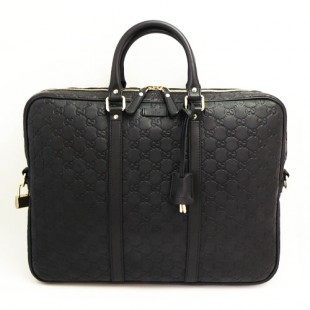 グッチブランドスーパーコピー ビジネスバッグ GUCCI ブリーフケース メンズ GG柄レザー/グッチ シマ ブラック 201480 BNX1G 1000 - 商品画像 1