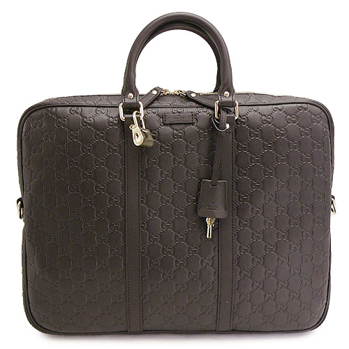 グッチバッグスーパーコピー ビジネスバッグ GUCCI ブリーフケース メンズ GG柄レザー/グッチ シマ ダークブラウン 201480 BNX1G 2145 - 商品画像 3