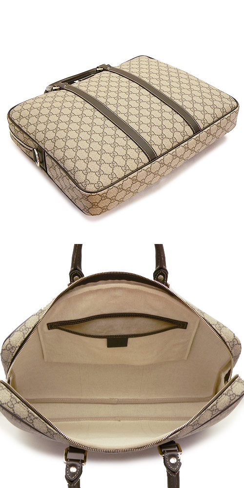 グッチコピーブランド ビジネスバッグ GUCCI ブリーフケース GGプラス GG柄 ベージュ×ネイビー 201480 KGDHN 4075 - 商品画像 4