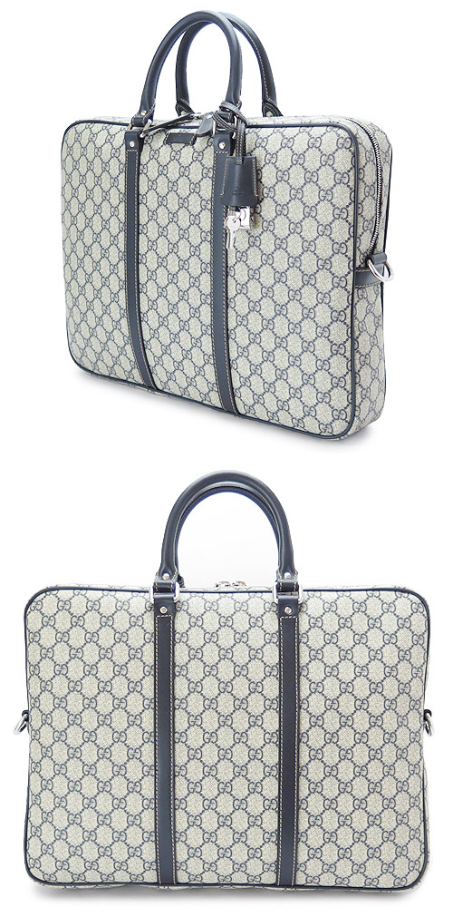 グッチコピーブランド ビジネスバッグ GUCCI ブリーフケース GGプラス GG柄 ベージュ×ネイビー 201480 KGDHN 4075 01 - 商品画像 2