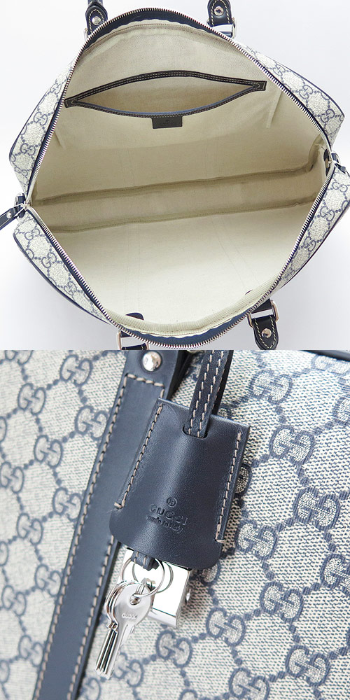 グッチコピーブランド ビジネスバッグ GUCCI ブリーフケース GGプラス GG柄 ベージュ×ネイビー 201480 KGDHN 4075 01 - 商品画像 4