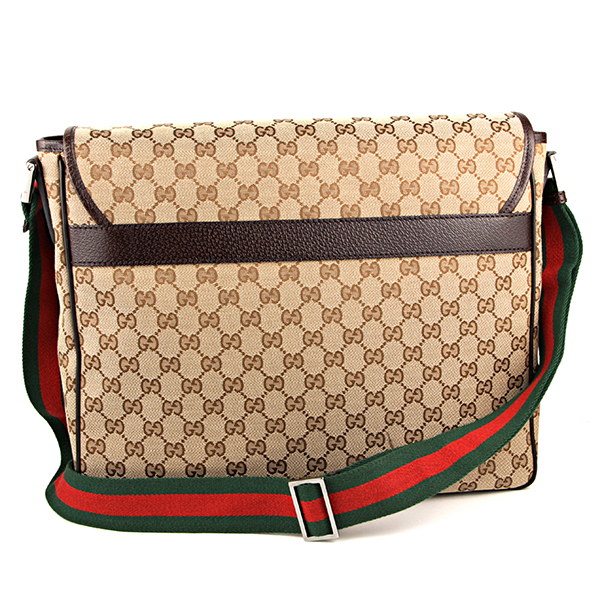 グッチコピー ショルダーバッグ GUCCI 233052 F4F5R 9791 バッグ GGキャンバス ユニセックス ベージュ/ダークブラウン GGパターン ロゴ ウェビング メンズ エレガント - 商品画像 4