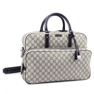グッチバッグスーパーコピー GUCCI 246478 FP47N 4075 GGシュプリーム ショルダーバッグ ベージュ/ネイビー - 商品画像 2