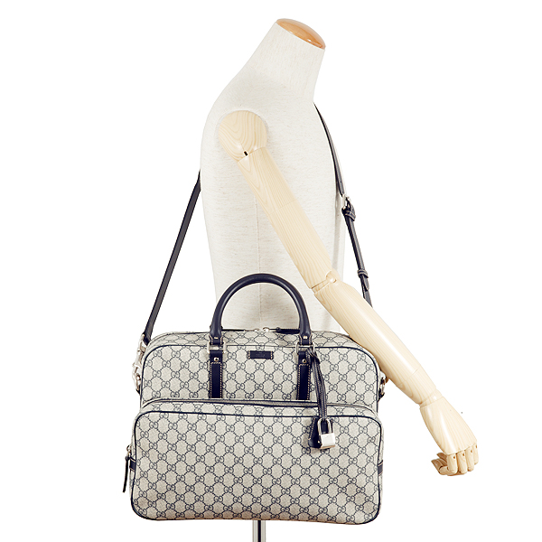 グッチバッグスーパーコピー GUCCI 246478 FP47N 4075 GGシュプリーム ショルダーバッグ ベージュ/ネイビー - 商品画像 5