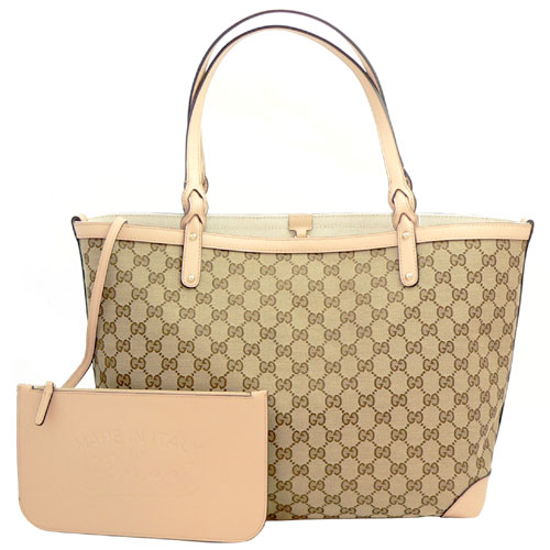 グッチコピーバッグ GUCCI トートバッグ クラフト ロゴポーチ付き キャンバス レザー ベージュ×サンドベージュ 247209 F4CMG 9782 - 商品画像 3