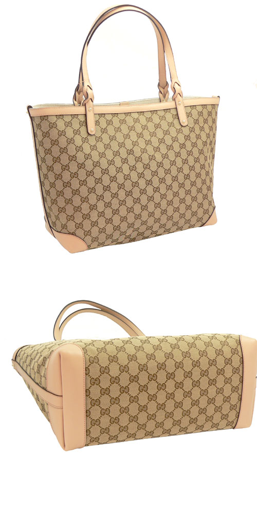 グッチコピーバッグ GUCCI トートバッグ クラフト ロゴポーチ付き キャンバス レザー ベージュ×サンドベージュ 247209 F4CMG 9782 - 商品画像 2