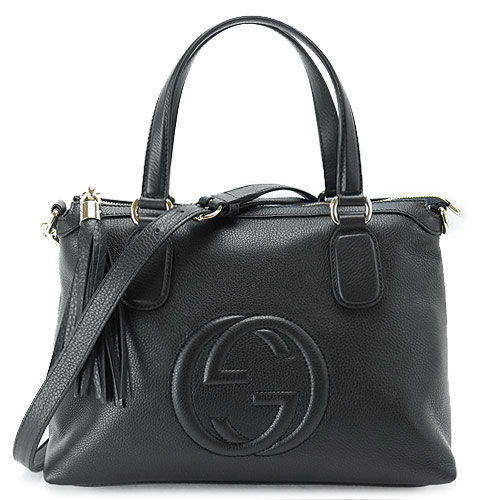グッチバッグスーパーコピー トートバッグ GUCCI 2WAY ショルダーバッグ SOHO/ソーホー レザー タッセルチャーム ブラック 308362 A7M0G 1000 - 商品画像 3