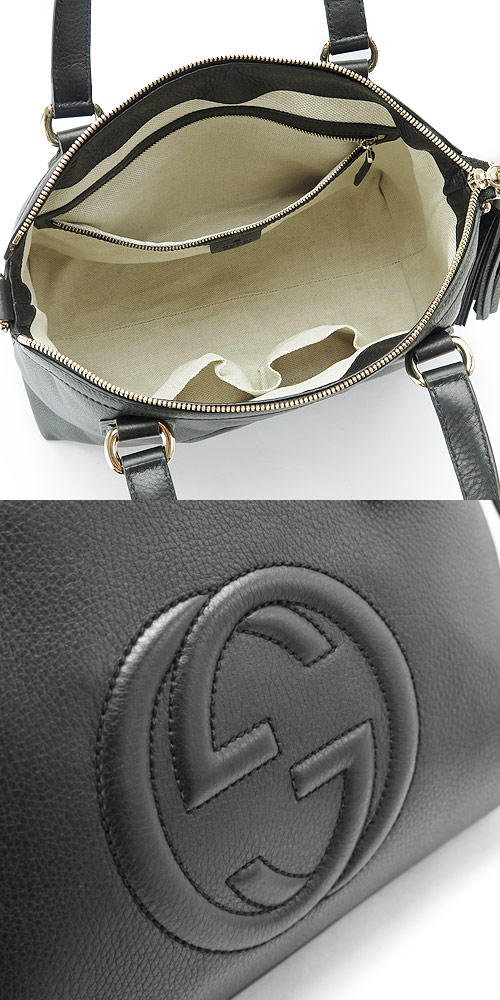 グッチバッグスーパーコピー トートバッグ GUCCI 2WAY ショルダーバッグ SOHO/ソーホー レザー タッセルチャーム ブラック 308362 A7M0G 1000 - 商品画像 4