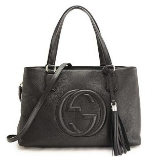 グッチスーパーコピーバッグ トートバッグ GUCCI 2WAY ショルダーバッグ SOHO/ソーホー レザー タッセルチャーム ブラック 308363 A7M0G 1000 - 商品画像 1