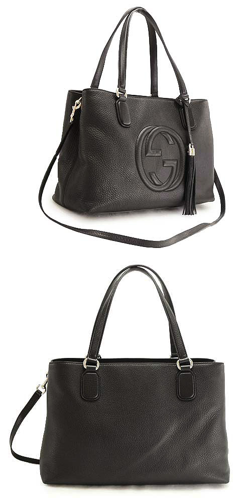 グッチスーパーコピーバッグ トートバッグ GUCCI 2WAY ショルダーバッグ SOHO/ソーホー レザー タッセルチャーム ブラック 308363 A7M0G 1000 - 商品画像 2