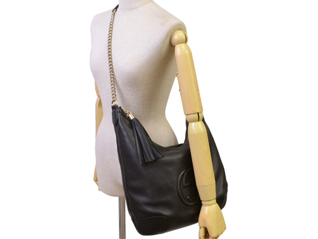 グッチブランドスーパーコピー GUCCI ショルダーバッグ チェーンショルダー レディース SOHO/ソーホー ブラック レザー 308981a7m0g1000 - 商品画像 1
