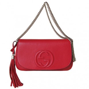 グッチ GUCCI ショルダーバッグ レディース ソーホー SOHO レザー チェーンバッグ レッド 336752 A7M0G 6523 - 商品画像 2
