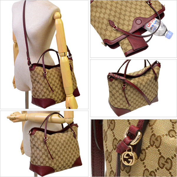 グッチスーパーコピー GUCCI BREE 2wayトートバッグ ベージュ×ルビーレッド GGキャンバス×レザー 353120kh1bg9797 - 商品画像 2