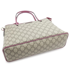 グッチバッグコピー トートバッグ GUCCI 2WAYショルダーバッグ GG SUPREME SELLERIA/GGスプリームキャンバス ベージュ×ダスティローズ 353440 KGDHZ 9777 - 商品画像 1