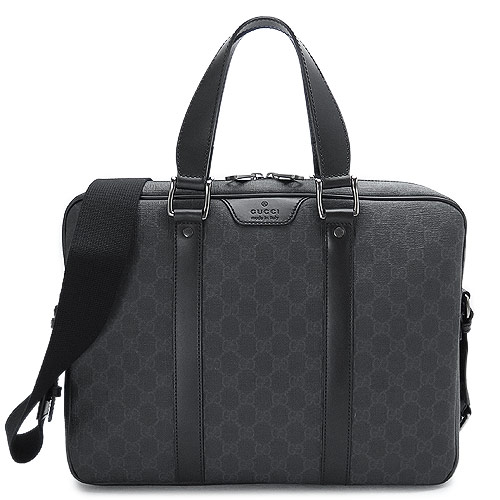グッチコピー GUCCI ビジネスバッグ/ブリーフケース 『2015年春夏新作』GGSUPREME/GGスプリーム PVC キャンバス ブラック×グレー 368557 KHN7R 1078 - 商品画像 3