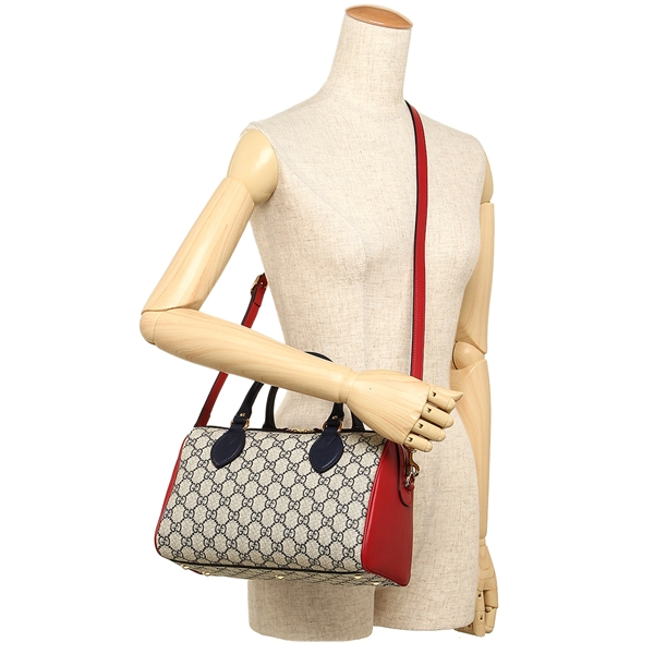グッチスーパーコピー ハンドバッグ レディース GUCCI 409529 KLQIG 4096 ベージュ レッド ネイビー - 商品画像 3