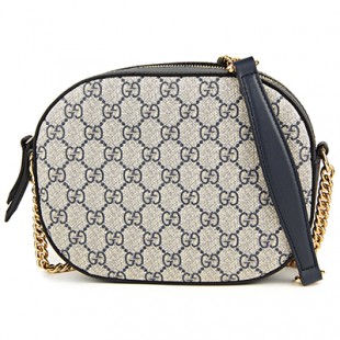 グッチ ショルダーバッグ GUCCI 409535 KHNKG 4075 バッグ GGスプリーム GG SUPREME ミニチェーンバッグ レディース BEIGE/BLUE ベージュ/ブルー 青 - 商品画像 2