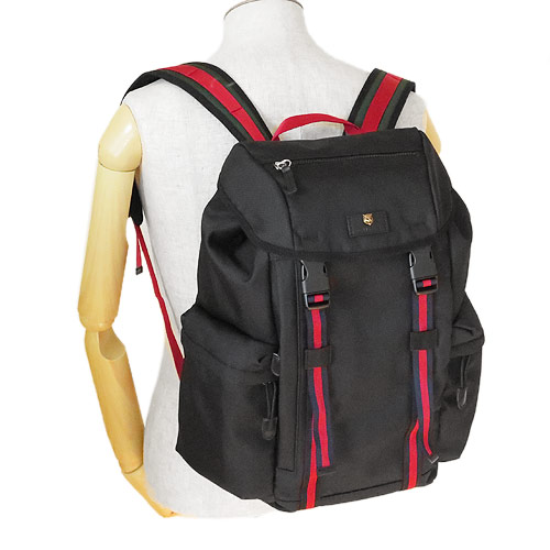 グッチスーパーコピー リュック メンズ GUCCI 429037 K1N1X 1072 バックパック ウェブ テクノキャンバス ブラック 黒 - 商品画像 6