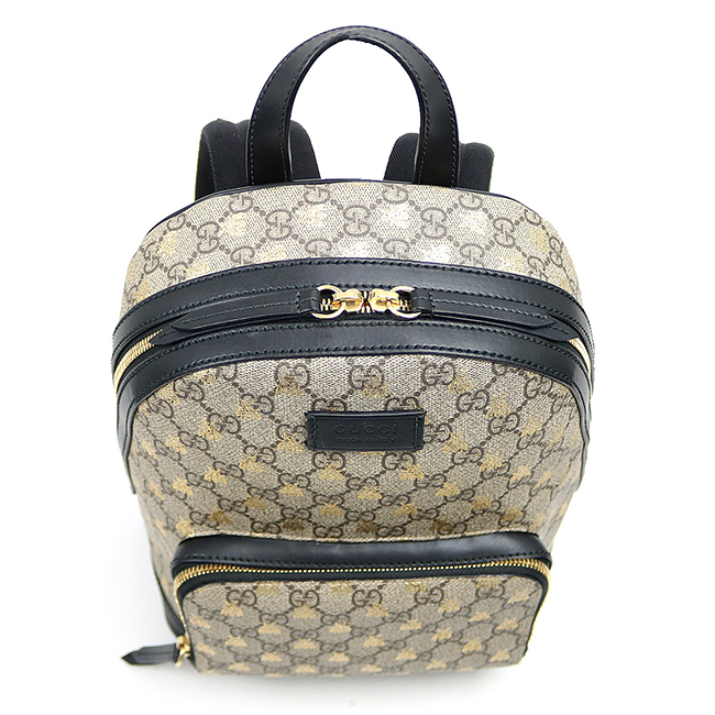 スーパーコピーグッチ 【GUCCI】 GGスプリーム キャンバス ビー バックパック ベージュ×ブラックレザー リュックサック デイパック レディース 蜂 ハチ プリント 427042 9N0AG 8319 - 商品画像 5