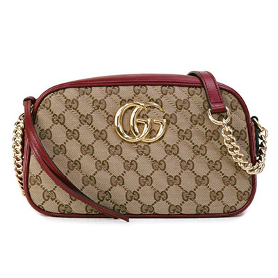 スーパーコピーグッチ GUCCI GGマーモント スモール ショルダーバッグ レッド レザー 447632 HVKEG 8561 - 商品画像 7