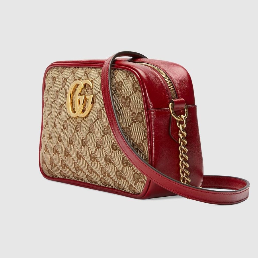スーパーコピーグッチ GUCCI GGマーモント スモール ショルダーバッグ レッド レザー 447632 HVKEG 8561 - 商品画像 4